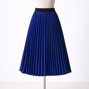 Simons Royal Blue Pleated Midi Skirt - Size M